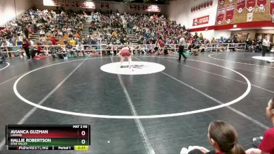 110 lbs Cons. Semi - Hallie Robertson, Star Valley vs Avianca Guzman, Laramie