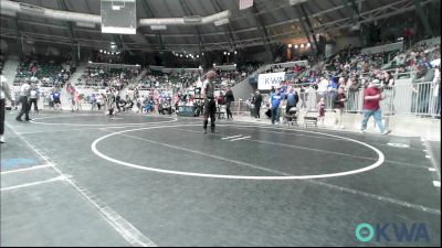 80 lbs Round Of 32 - Ellise Dickson, Owasso Takedown Club vs Rollin Sanders, Stroud Youth Wrestling Club