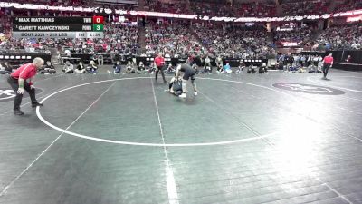 215 lbs 1st Place Match - Garett Kawczynski, Port Washington vs Max Matthias, Two Rivers