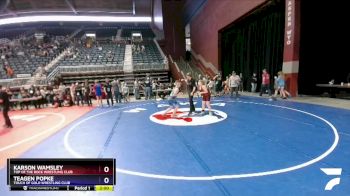 130 lbs Quarterfinal - Karson Wamsley, Top Of The Rock Wrestling Club vs Teagen Popke, Touch Of Gold Wrestling Club