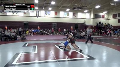 120 lbs 1st Place Match - Erica Irvine, Don Bosco vs Violet Diaz, Denver