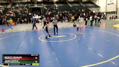 80 lbs Cons. Round 5 - Beckett Keasling, Aurora Wrestling Club vs Jensin Rupple, Bennett Wrestling Club