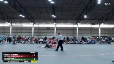 165 lbs Round 2 (4 Team) - Wyatt Thomas, Homedale Wrestling Club vs Blake Early, Grangeville Youth Wrestling