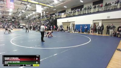 113 lbs 11th Place Match - Dane O`Meara, Spring Valley/Elmwood vs Easton Baxter, Unity