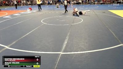 140 lbs Quarterfinal - Rogan Wilson, GMLOS vs Easton Kieckbusch, Fertile Beltrami