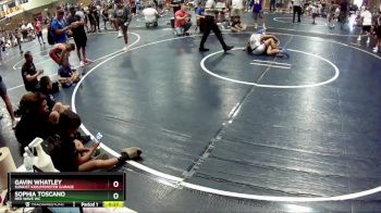 85 lbs Cons. Semi - Sophia Toscano, RED WAVE WC vs Gavin Whatley, Sunkist Kids/Monster Garage