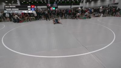 110 lbs Champ. Rd Of 16 - Laila Wetzel, NB Elite Wrestling Club vs Mabel Rogers, Rogue Warrior Wrestling