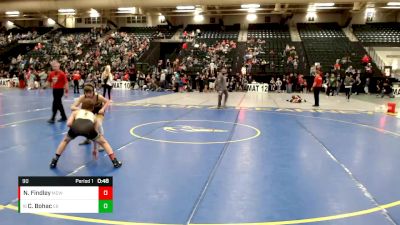 90 lbs Cons. Semi - Cash Bohac, East Butler vs Noah Findley, Midwest Destroyers Wrestling