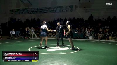 160 lbs 1st Place Match - Vida Beckel, Cerritos College vs Alejandra Ochoa, Delta