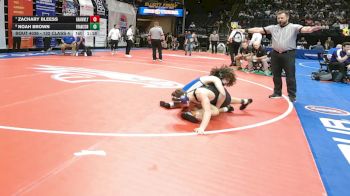 132 Class 4 lbs Champ. Round 1 - Zachary Bleess, Grain Valley vs Noah Brown, Francis Howell North