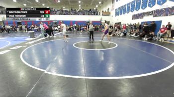 132 lbs Cons. Round 4 - Jase Hendren, Lewiston vs Braydon Price, Pocatello