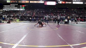138 lbs Champ. Round 3 - Benjamin Kohler, Wasatch Utah vs Lochlan McCormack, Capital
