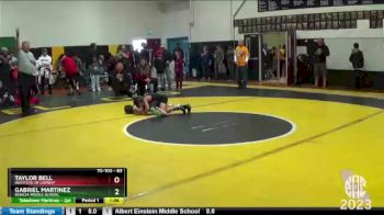 83 lbs Champ. Round 2 - Taylor Bell, Institute Of Combat vs Gabriel Martinez, Benicia Middle School