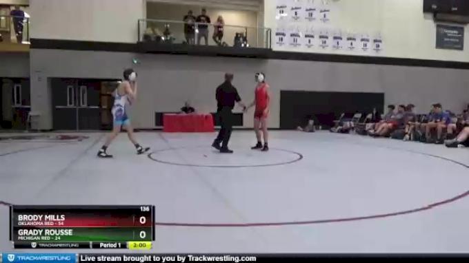 136 lbs 2nd Wrestleback 8 Team Brody Mills Oklahoma Red vs Grady Rousse Michigan Red