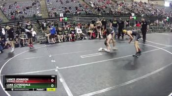 132 lbs Semis & 1st Wrestleback (8 Team) - Luke Clydesdale, Kansas Rattlers vs Lance Johnson, Wyoming Twisters