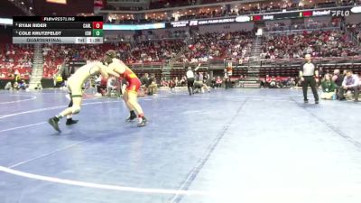 3A-138 lbs Quarterfinal - Ryan Rider, Carlisle vs Cole Krutzfeldt, Iowa City, West