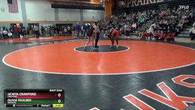 JV-10 lbs Round 1 - Olivia Paulsen, Waukon vs Ja`Niya Crawford, Linn-Mar