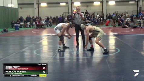 149 lbs Cons. Semi - Chris Perry, Trinity College (Connecticut) vs Nicholas Roeger, Castleton University