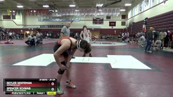 JV-24 lbs Quarterfinal - Spencer Schwab, Prairie, Cedar Rapids vs Skyler Whiteman, Waterloo East