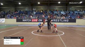 100 lbs Semifinal - Kavern Marler, Verdigris WC vs Gunner Price, Dark Cloud WC