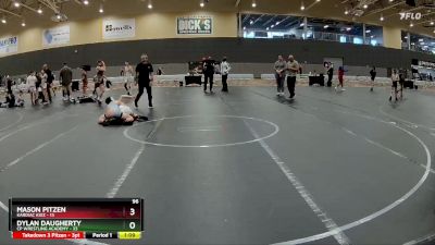 96 lbs Round 5 (6 Team) - Mason Pitzen, Kardiac Kidz vs Dylan Daugherty, CP Wrestling Academy