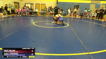 170 lbs 1st Place Match - Kiley Dillow, Chanute Wrestling Club vs Karla Martinez, Wichita Blue Knights Wrestling Club