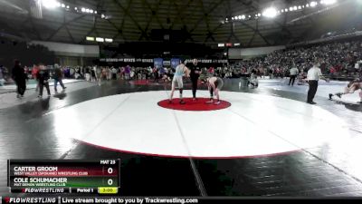 150 lbs Quarterfinal - Cole Schumacher, Mat Demon Wrestling Club vs Carter Groom, West Valley (Spokane) Wrestling Club