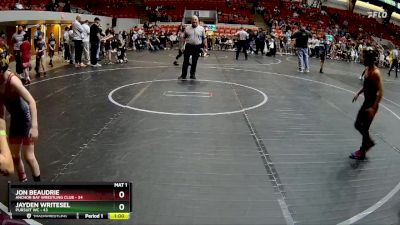 52 lbs Round 1 - Jon Beaudrie, Anchor Bay Wrestling Club vs Jayden Writesel, Pursuit WC