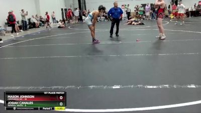 138 lbs Placement (4 Team) - Josiah Canales, Seagull White vs Mason Johnson, Centurion WC