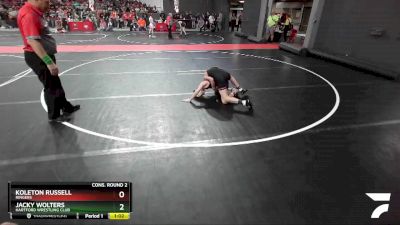 100 lbs Cons. Round 2 - Jacky Wolters, Hartford Wrestling Club vs Koleton Russell, Ringers