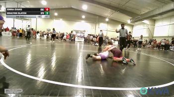 100 lbs Rr Rnd 1 - Emma Evans, Bartlesville Wrestling Club vs Eralynn Slaton, Bristow Elementary Wrestling Club