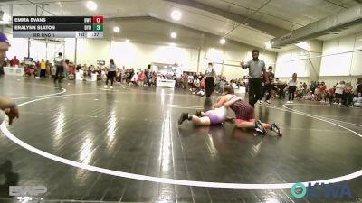 100 lbs Rr Rnd 1 - Emma Evans, Bartlesville Wrestling Club vs Eralynn Slaton, Bristow Elementary Wrestling Club