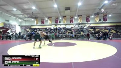 132 lbs Cons. Semi - Daniel Campos, Indio vs Gage J. McKibben, Centennial