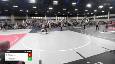 116 lbs Consi Of 8 #2 - Ry Talbot, Aniciente TC vs Lucas Marquez, Wlv Jr Wrestling