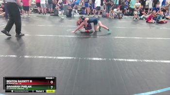 72 lbs Round 1 (10 Team) - Benton Bassett III, Glasgow WA vs Savannah Phelan, U2 Upstate Uprising