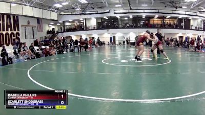 180 lbs Round 2 (16 Team) - Isabella Phillips, Gannon University vs Scarlett Snodgrass, Schreiner University (A)