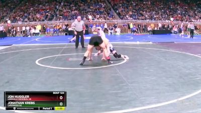 D3-144 lbs Quarterfinal - Jonathan Krebs, Lakewood HS vs Jon Huggler, LakeVille Memorial HS