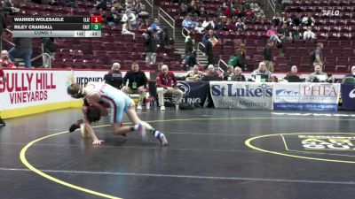107 lbs Consi 1 - Warren Wolesagle, Elizabeth Forward vs Riley Crandall, Faith Christian