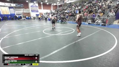 157 lbs Champ. Round 1 - Isaac Hofman, West Torrance vs Arath Reyes, Righetti