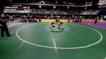 5A 132 lbs 3rd Place Match - Gideon Sanchez, San Antonio Burbank vs Gloria Vasquez, El Paso Burges