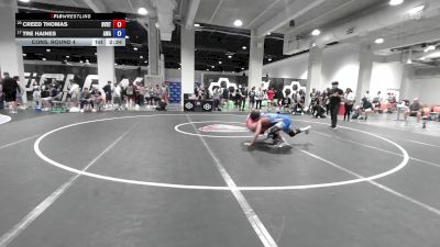 U20 Freestyle FS - 74 lbs Cons. Round 4 - Creed Thomas, Buffalo Valley Regional Training Center vs Tre Haines, Ascend Wrestling Academy