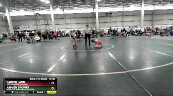 75-80 lbs Cons. Semi - Aspyen Brower, Mountain Man Wrestling Club vs Carter Lamb, Suples Wrestling Club