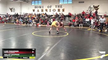 138 lbs 1st Place Match - Luke Zwanziger, Nashua-Plainfield vs Walley Kaufman, Wapsie Valley