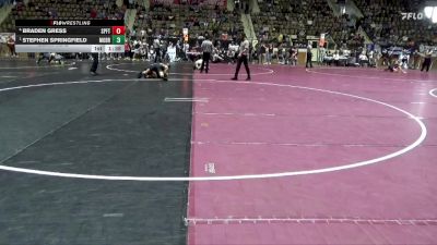 6A 126 lbs Semifinal - Stephen Springfield, Mountain Brook vs Braden Gress, Spanish Fort