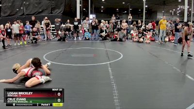 84 lbs Round 7 (8 Team) - Logan Brickley, Rebellion vs Cruz Evans, Backyard Brawlers