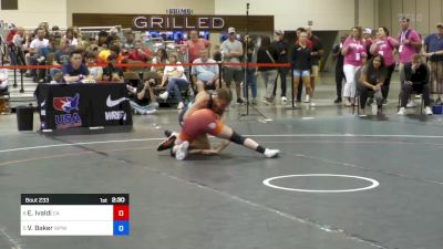 55 kg Cons Semi - Elena Ivaldi, California vs Vayle Baker, NYAC/West Point WC