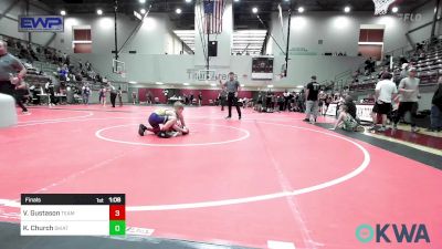 80 lbs Final - Vincent Gustason, Team Tulsa Wrestling Club vs Kade Church, Skiatook Youth Wrestling