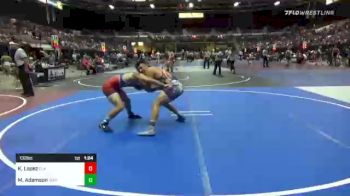 132 lbs Round Of 64 - Kevin Lopez, Elk Grove WC vs Mason Adamson, Idaho (E)