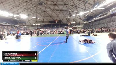 49 lbs Cons. Round 3 - Jesus Torres, Victory Wrestling-Central WA vs Soren Feenstra, Steelclaw Wrestling Club