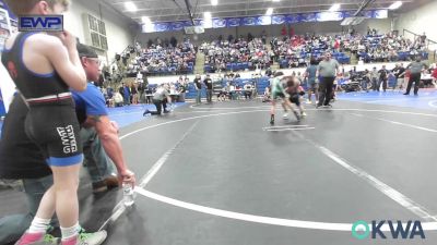 55 lbs Consolation - Edward Ledbetter, Muskogee Rougher Youth Wrestling vs Elijah Kroll, Raw Wrestling Club